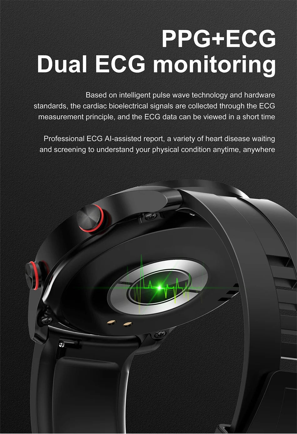 ECG+PPG Bluetooth Call Smart Watch Men Laser Health Blood Pressure Fitnes Sports Watches Man Sports Waterproof Smartwatch+Box - GabyFit Goods