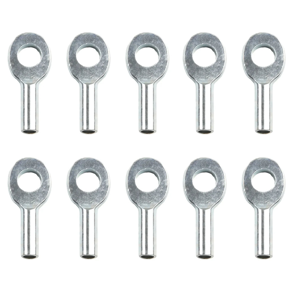 10pcs Gym Pulley Machine Cable Eyelet Terminal Wire Rope Port Joint Stopper Gym Gyms Steel Wire Gym Pulley Machine Cable Eyelet