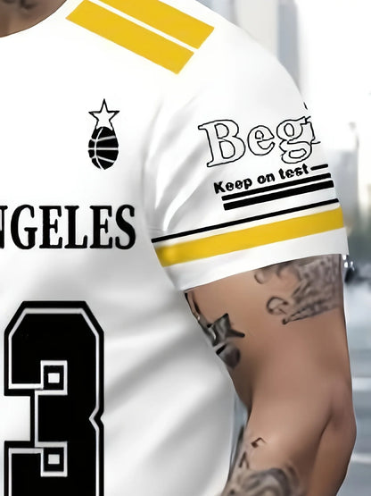 2025 summer new basketball shirt men's suit breathable casual fashion street men comfortable soft