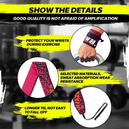 Wrist Wraps,GYM Strength Wrap, Street Workout Band muñequeras brace hand,Cotton Ripstop Fabric Weightlifting Wrist Support, - GabyFit Goods