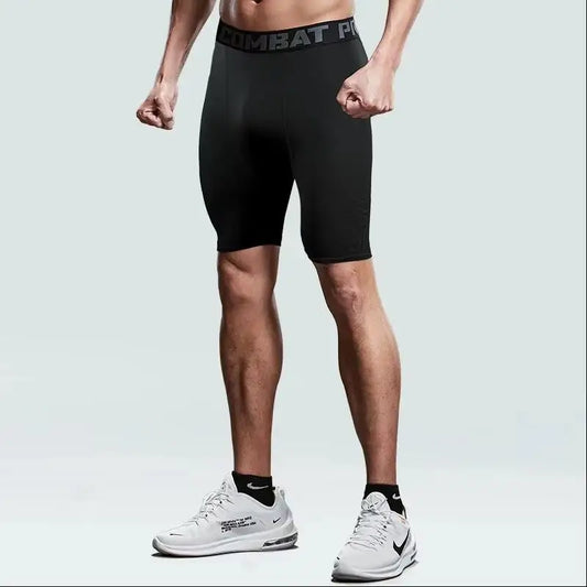 Men's fitness pants for summer exercise, slim fit, elastic, quick drying, tight fitting sports shorts for basketball and soccer - GabyFit Goods
