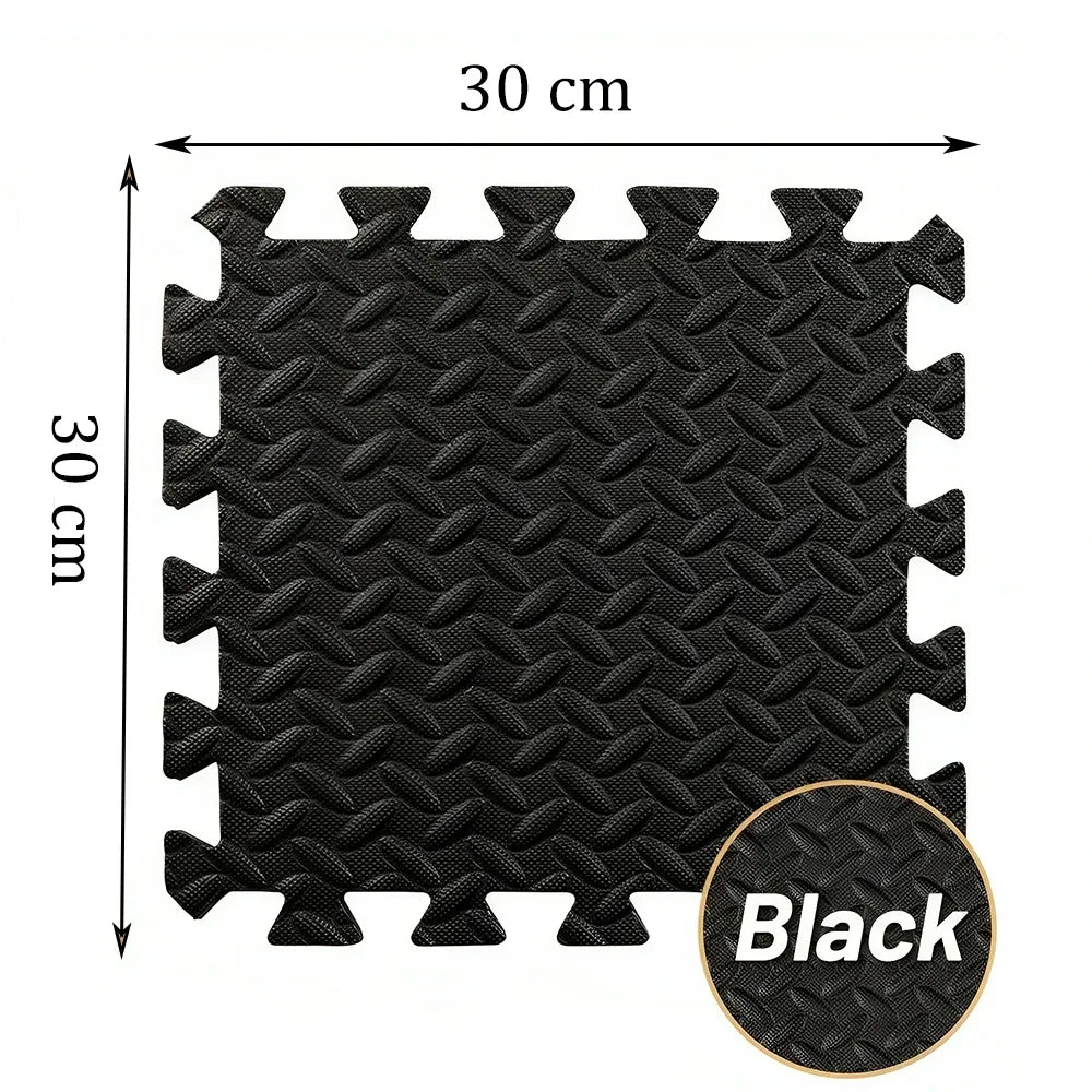 Puzzle Exercise Mat 12pcs Interlocking Foam Gym Mats Eva Foam Floor Tiles Protective Flooring Mats For Gym Equipment - GabyFit Goods
