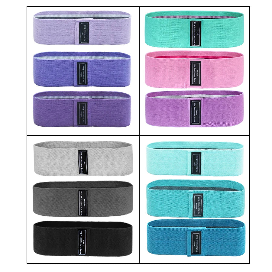 Squat glute workout Non-slip trainer thick band Fabric Resistance Elastic Booty Bands Stretch Fitness Strips Loops Yoga Equipmet - GabyFit Goods