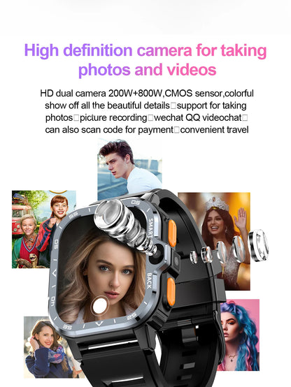 Valdus PGD Android Smart Watch Men GPS 16G/64G ROM Storage HD Dual Camera NFC 2G 4G SIM Card WIFI Wireless Fast Internet Access - GabyFit Goods