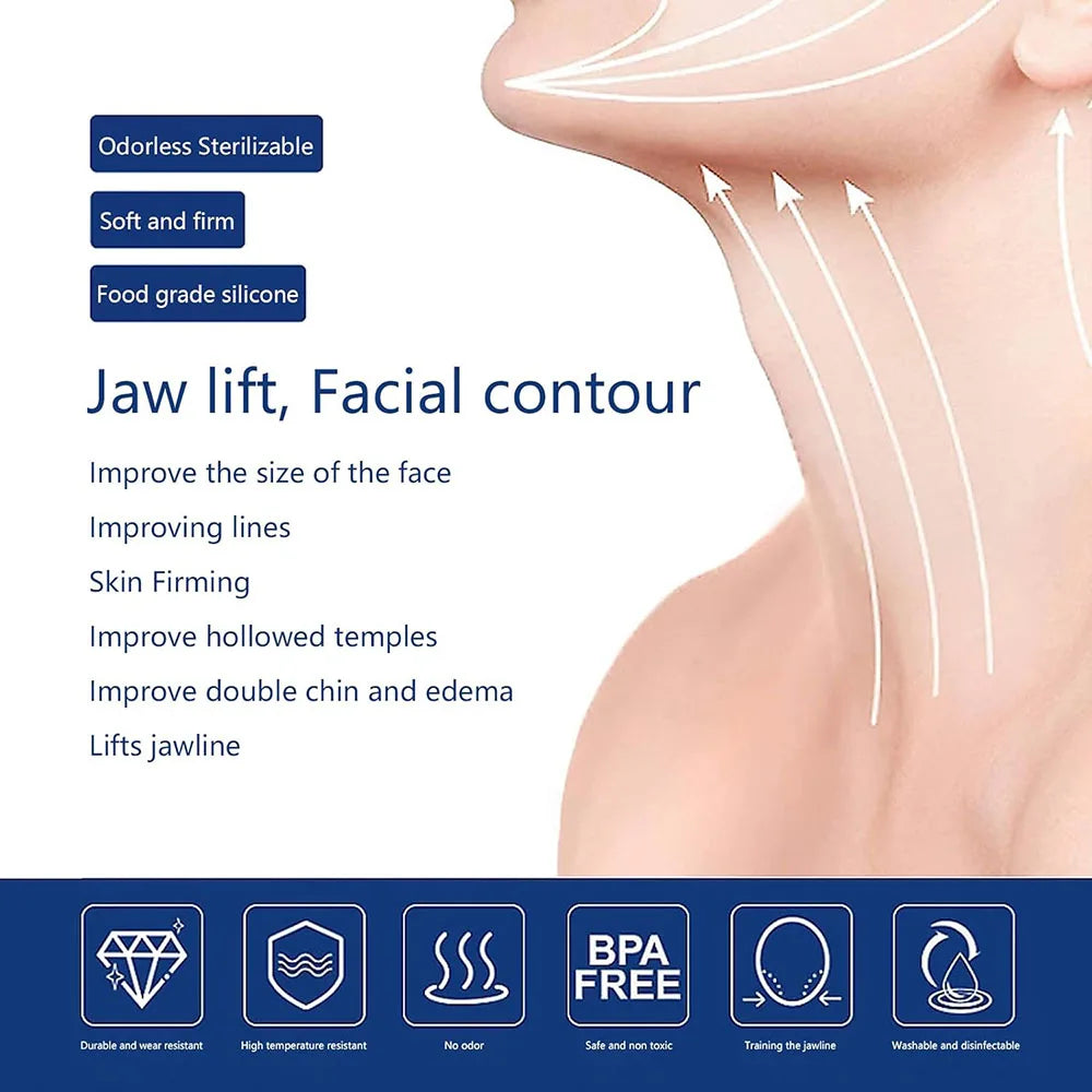 Jaw Exerciser for Men Women Facial Jaw Exerciser Gym Fitness Ball Muscle Training Neck Face Slimming Mouth Jawliner - GabyFit Goods