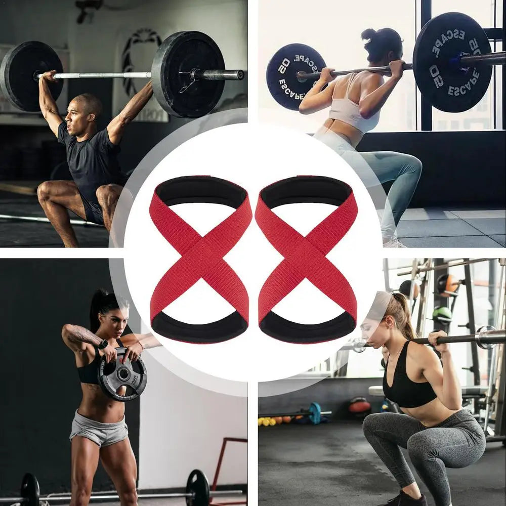 Weight Lifting Strap Gym Grip Strap Wrist Strap Barbell Straps Non-Slip 2 Pcs Grip Lifting Straps Gym Straps For Weightlifting - GabyFit Goods