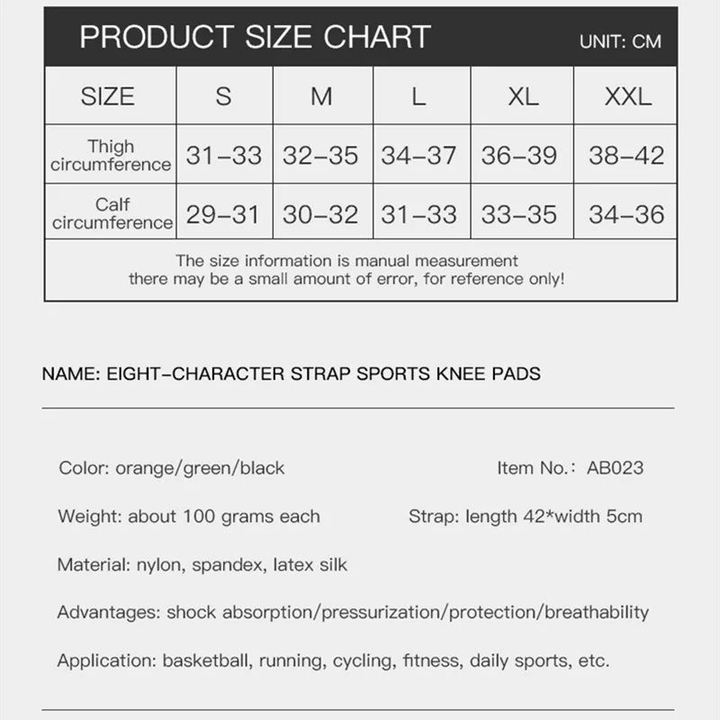 Sports Compression Knee Brace Elastic Support Pads Knee Pads Fitness Equipment Volleyball Basketball Cycling 2023 - GabyFit Goods