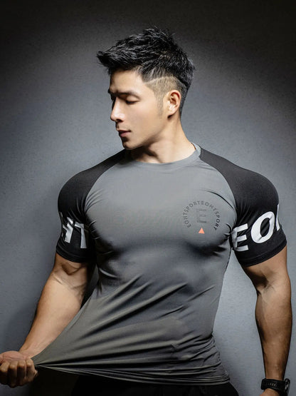 Summer Gym T shirt Men Bodybuilding Fitness quick-dry short sleeve t-shirt Training Tees fashion muscle tshirt man Clothing