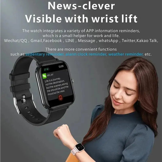 LIGE 2024 New Q9 Pro Smart Watch Body Temperature Monitor Music Control Sports Waterproof Smart Watch for Men Women Smartwatch - GabyFit Goods