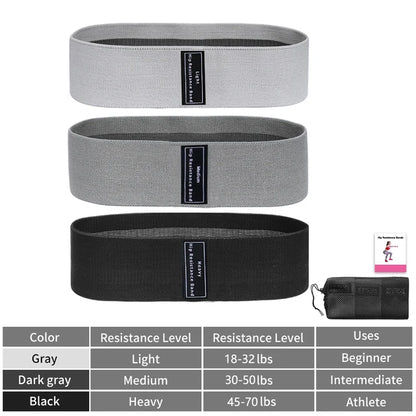 Fabric Resistance Hip Booty Bands Glute Thigh Elastic Workout Bands Squat Circle Stretch Fitness Strips Loops Yoga Gym Equipment - GabyFit Goods