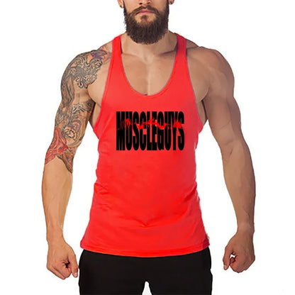 Gym Clothing Bodybuilding Stringer Hoodie Tank Top Muscle Shirt Fitness Men hooded undershirt Cotton workout Sleeveless shirt