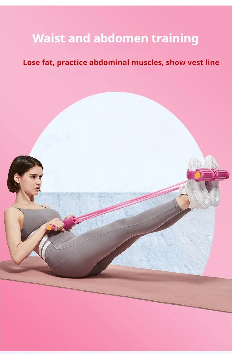Multifunction Tension Rope Resistance Band Elastic Pedal Puller Leg Stretching Slimming Training Portable Fitness Equipment - GabyFit Goods