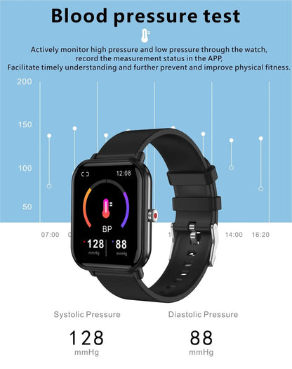 LIGE 2024 New Q9 Pro Smart Watch Body Temperature Monitor Music Control Sports Waterproof Smart Watch for Men Women Smartwatch - GabyFit Goods