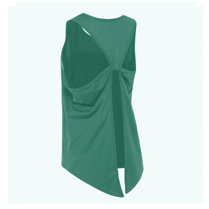 STOUREG Sexy Sleeveless Tank Top Women Loose Short Yoga Shirt, Quick Dry Loose Fitness Tank Top, Loose Training Fitness Clothing