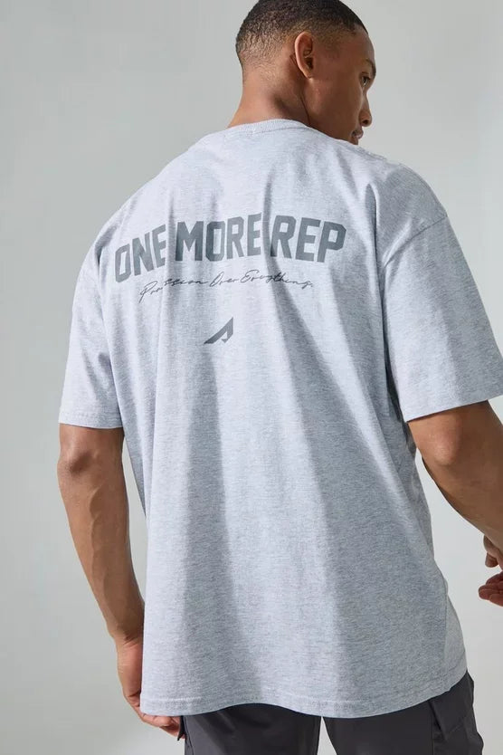 Man Active One More Rep Oversized Washed T-shirt Luxury Brand Great Chapter Embroidered Short Cotton Casual Loose Couple Tee