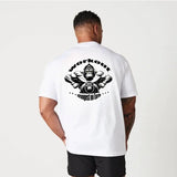 Gym Sport T Shirt Men Cotton Short Sleeve Top Man Workout Bodybuilding Tee