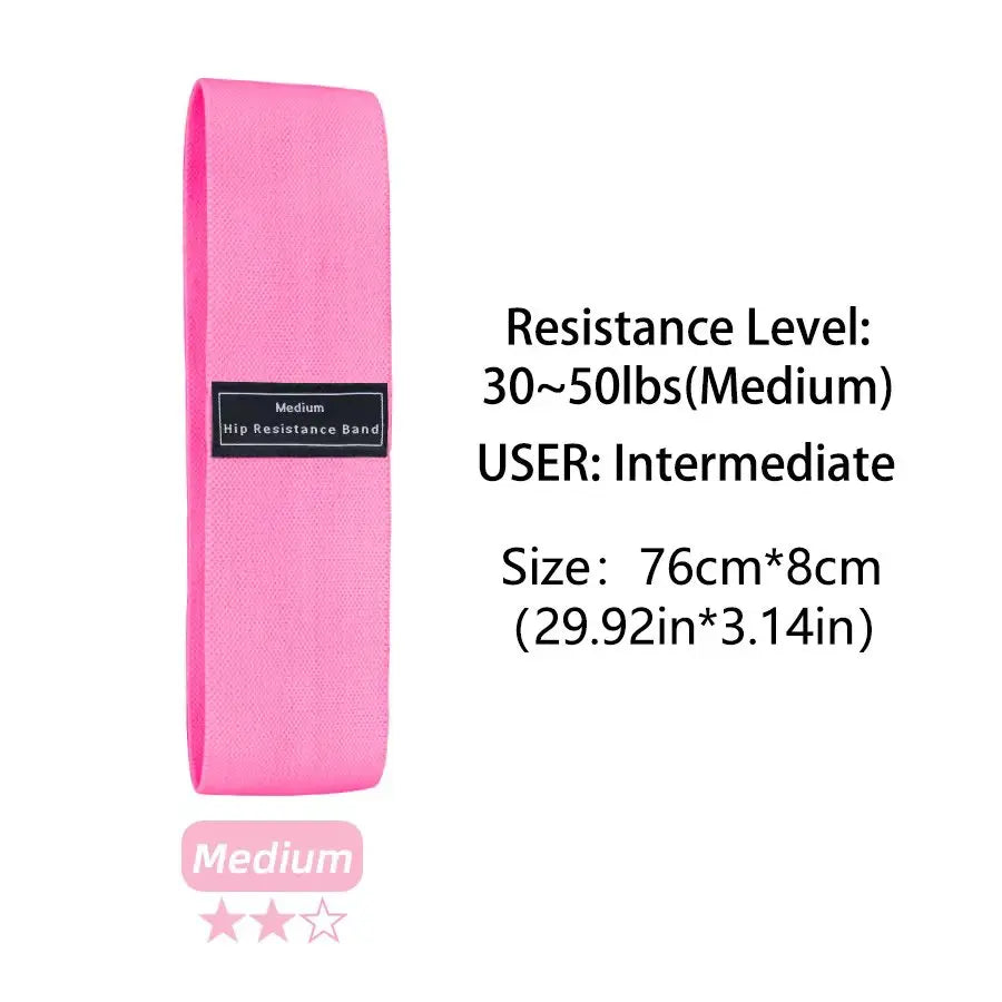 Squat glute workout Non-slip trainer thick band Fabric Resistance Elastic Booty Bands Stretch Fitness Strips Loops Yoga Equipmet - GabyFit Goods