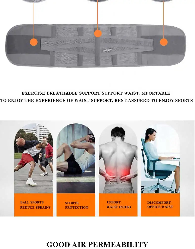 JINGBA SUPPORT Fitness Waist Back Support Belts Sweat Belt Trainer Trimmer Musculation Abdominale Sports Lumbar joint Protector - GabyFit Goods
