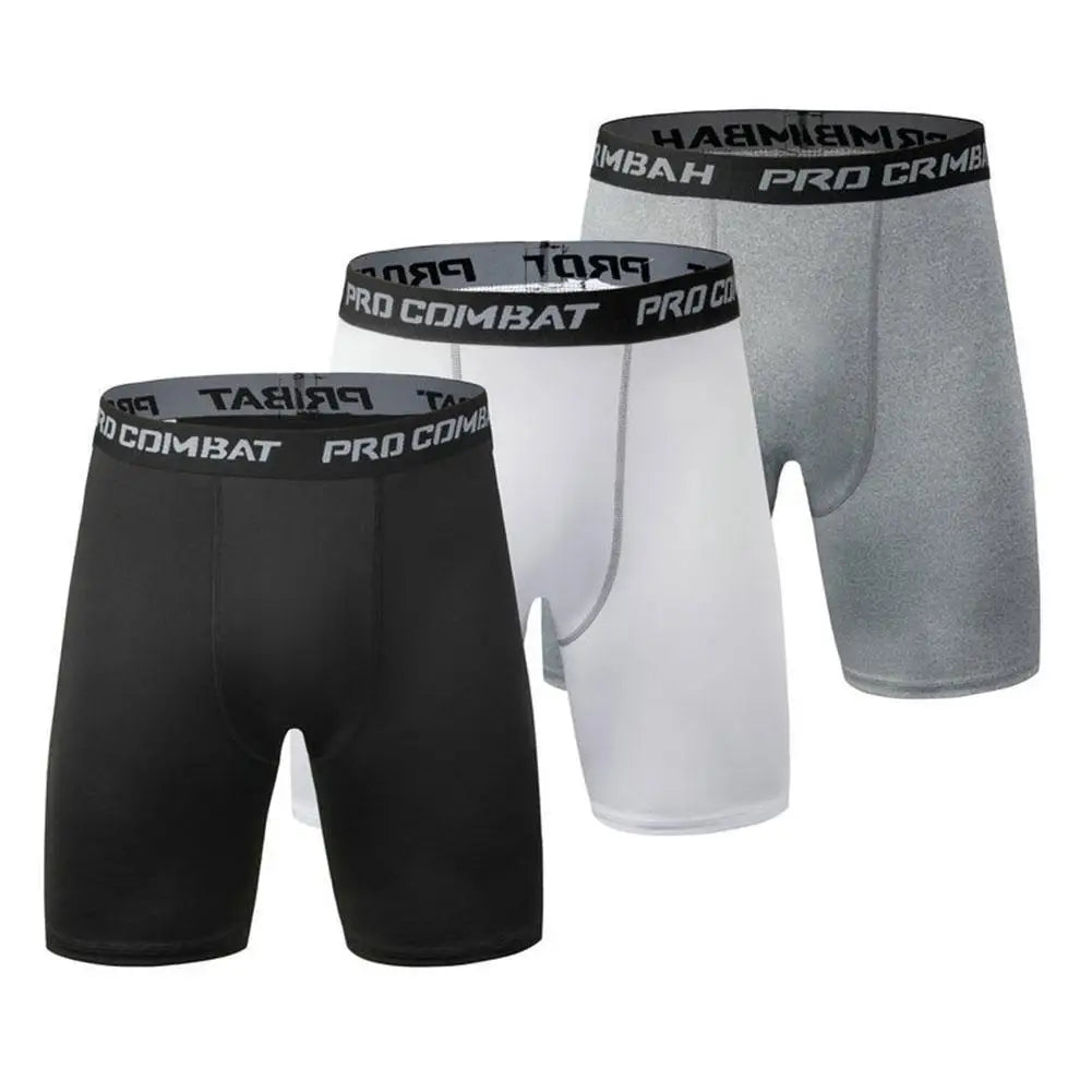 Men's Leggings Compression Pants Sports Leggings Basketball Quarter Shorts Quick Drying Running Training Stretch Fitness Pants - GabyFit Goods