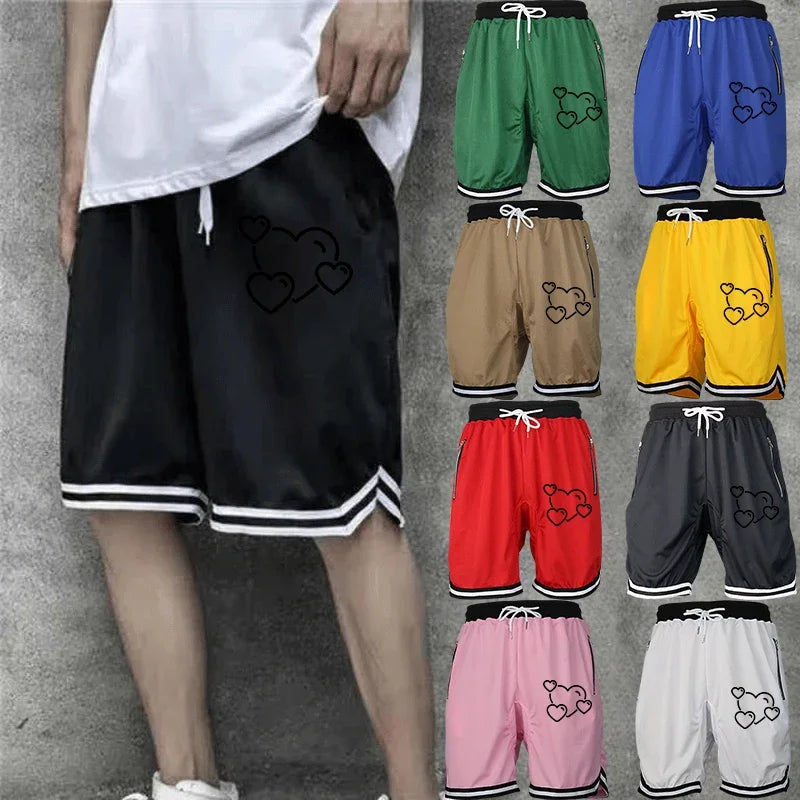Men's Breathable Basketball Shorts Athletic Wear - Mesh Panel Ventilation & Anti-Slip Waist (8 Colors)