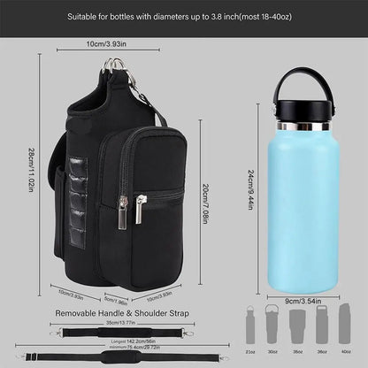Magnetic GYM Phone Bag for Men Women Water Bottle Sleeve GYM Floor Organizer Outdoor Sport Crossbody Handle Bottle Carrier Bag - GabyFit Goods