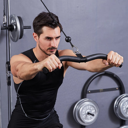 Fitness Lat Pull Down Bar Press Down Bar Biceps Back Strength Workout Handle for Cable Machine Attachment Gym Accessories