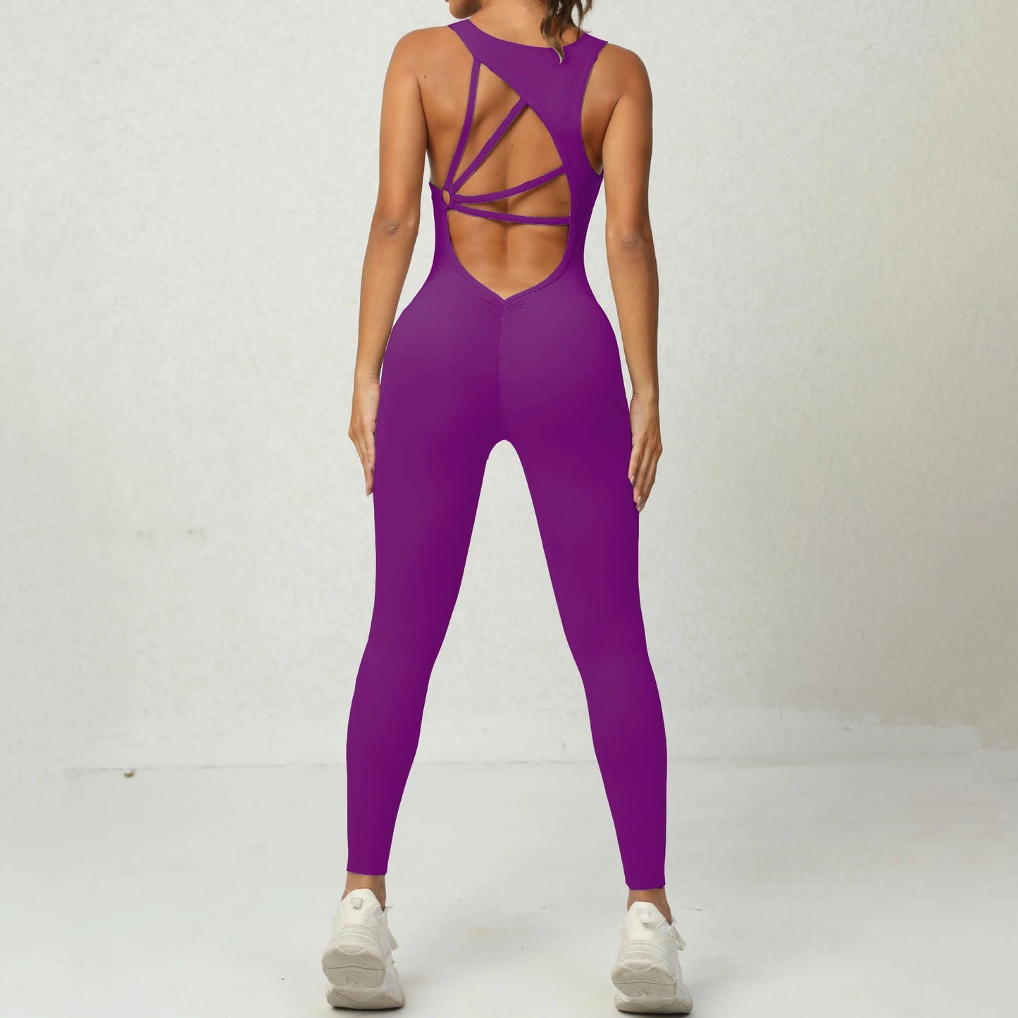 Mental Pad Jumpsuit Sport Women Yoga Set Bodysuit Fitness Gym Sportswear Scrunch Legging Workout Running Active Clothes XP277