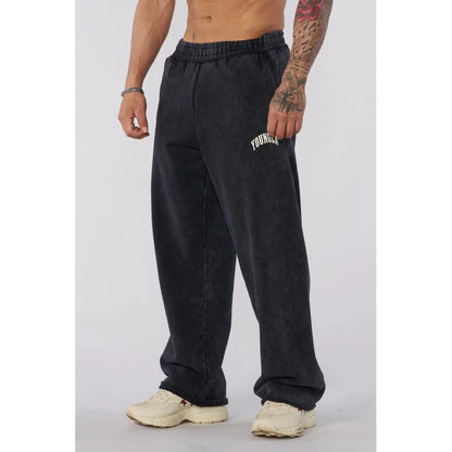 2025 Men's Sports Pants Spring Autumn High Quality Loose Straight Trousers Jogger Gym Sports Fitness Fashion Brand Casual Pants