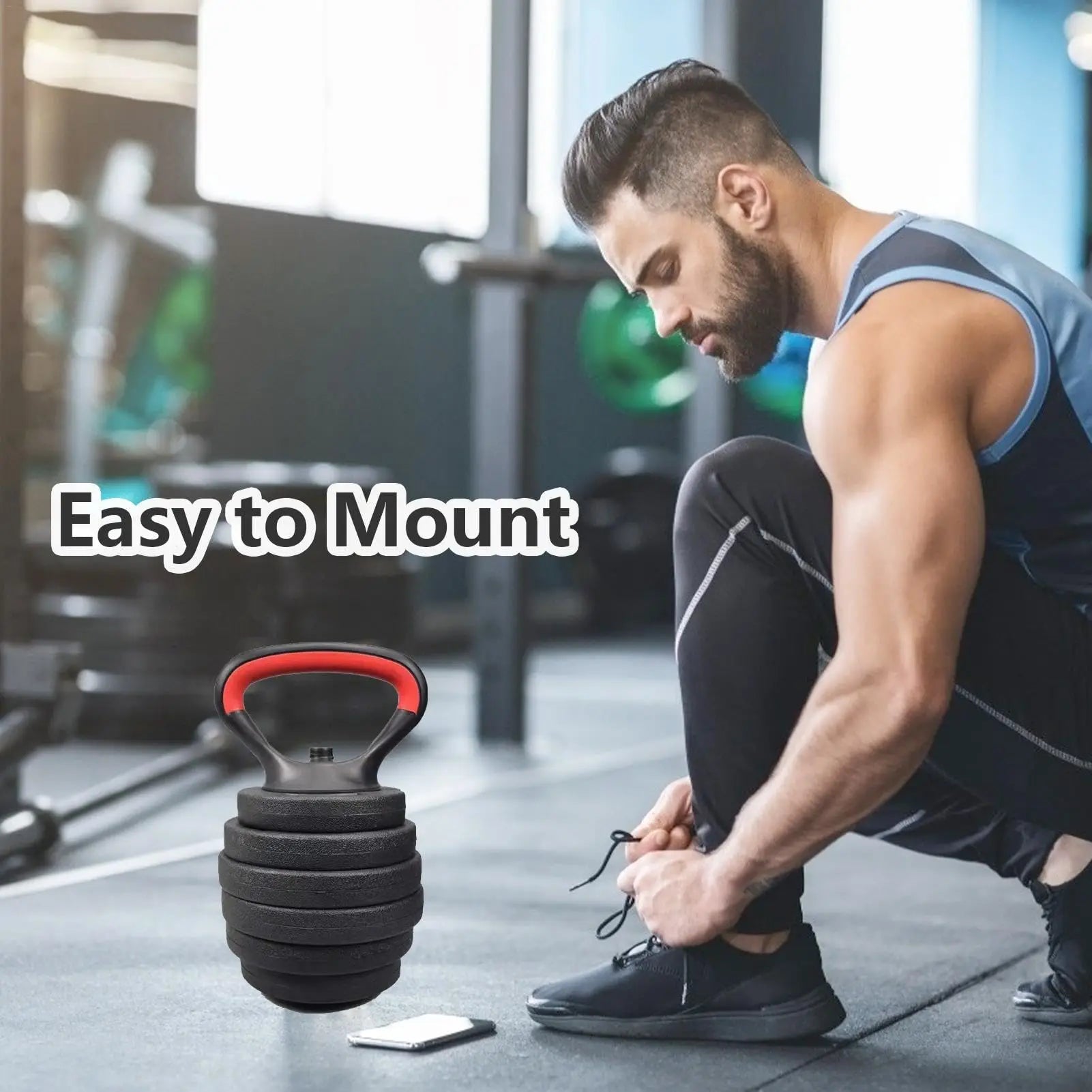 Kettlebell Handle Weight Grip Dumbbell Push up Kettlebell Grip Kettlebell Bar for Sports Training Gym Gym Bag Outdoor - GabyFit Goods