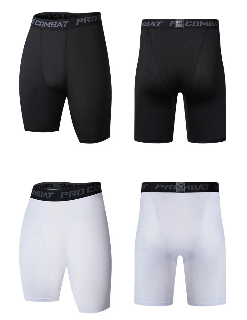 Men's fitness pants for summer exercise, slim fit, elastic, quick drying, tight fitting sports shorts for basketball and soccer - GabyFit Goods