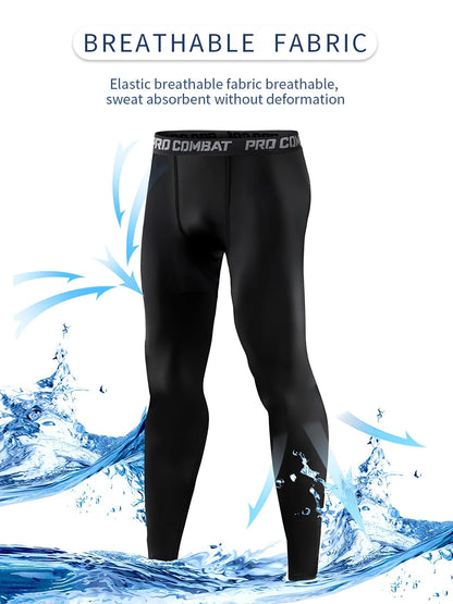 High-Performance Compression Leggings for Men Fitness Workouts Tights for Enhanced Fitness Performance and Running Comfort - GabyFit Goods