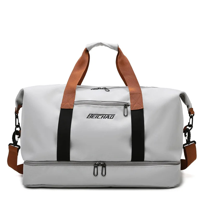 Gym Bag Travel Fitness Bag for Women Large Capacity Men's Sports Luggage bag Waterproof Female Messenger Bag Dry And Wet Handbag - GabyFit Goods