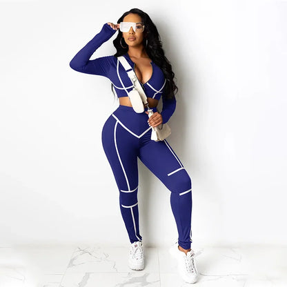Fitness Set Sport Tracksuit Yoga Set 2 Piece Sets Workout Long Sleeve Seamless Sportwear Gym Set Push Up Bodysuit for Women 2024