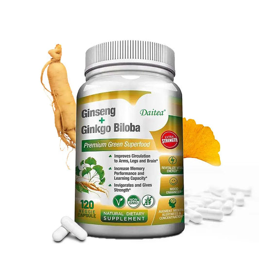 Ginkgo Biloba Capsules, Memory Enhancement, Supports Brain Function and Mental Alertness, and Supports Healthy Circulation
