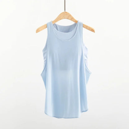 Sports for Fitness Top Shirt Women Yoga Gym Clothing with Bar Vest Beauty Back Tight Running Shirts Gym Workout Pilates Blouse