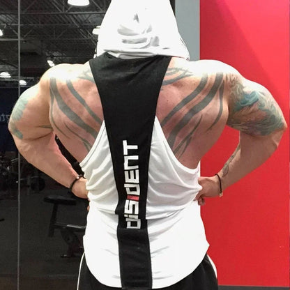 Fitness Sleeveless Hoodie Men Gym Hoodies Bodybuilding Workout Tank Tops Man Muscle Hooded Vest
