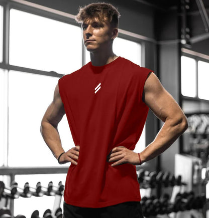 Camiseta deportiva sin mangas para hombre, chaleco de secado rápido, transpirable, holgado, para entrenamiento, Verano