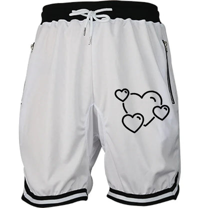 Men's Breathable Basketball Shorts Athletic Wear - Mesh Panel Ventilation & Anti-Slip Waist (8 Colors)