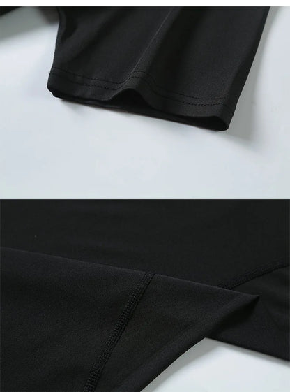 Sports T-shirt men's quick drying short sleeved sports T-shirt top gym fitness tight fitting shirt training running T-shirt men' - GabyFit Goods