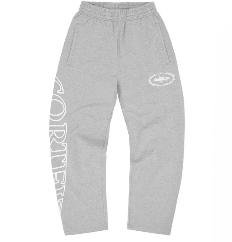 Y2KHip-Hop High Street Trendy Streetwear Sports Set Retro Harajuku Zipper Hoodie Gothic Punk Letter Print Casual LooseSweatpants