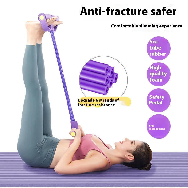 Multifunction Tension Rope Resistance Band Elastic Pedal Puller Leg Stretching Slimming Training Portable Fitness Equipment - GabyFit Goods
