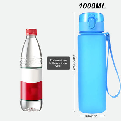 1000ML Sports Water Bottle Leak Proof Drink Bottle Outdoor Travel Portable Gym Fitness Jugs for Office Gym Outdoor Sports - GabyFit Goods