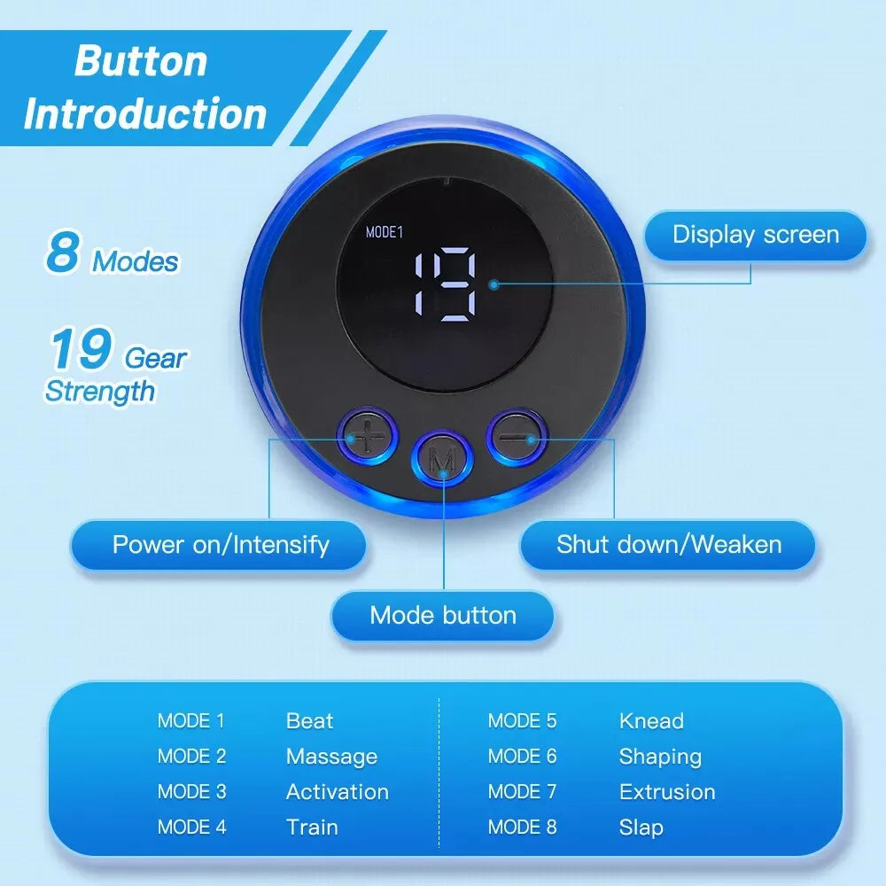USB Rechargeable Intelligent Muscle Training Device for Fitness Body Shaping Abdominal Training Electric Slimming Massager - GabyFit Goods