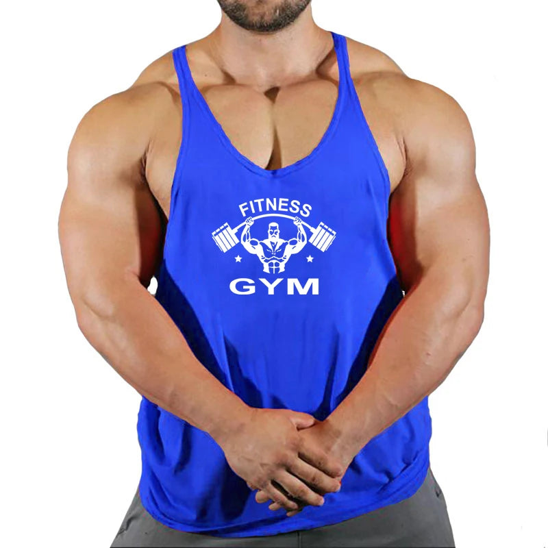 Muscle Mens Bodybuilding Stringer Tank Top gym Clothing Y back Fitness sleeveless vest shirt Weightlifting singlets - GabyFit Goods