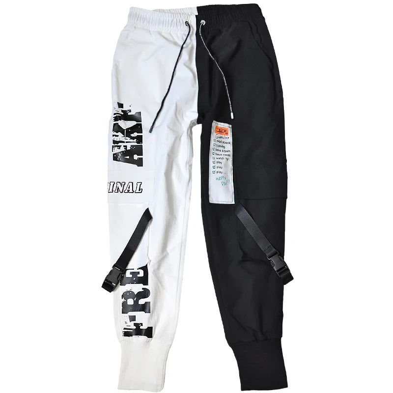 2023 Hip Hop Pants For Men Joggers Casual Streetwear Harem Pants Homme Male Trousers Ribbons Sweatpants