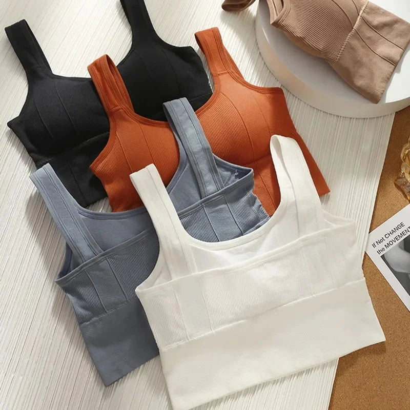 Breathable Sports Bra Anti-Sweat Fitness Top Women Seamless Yoga Bra Shockproof Crop Top Push Up Sport Bra Gym Workout Top - GabyFit Goods