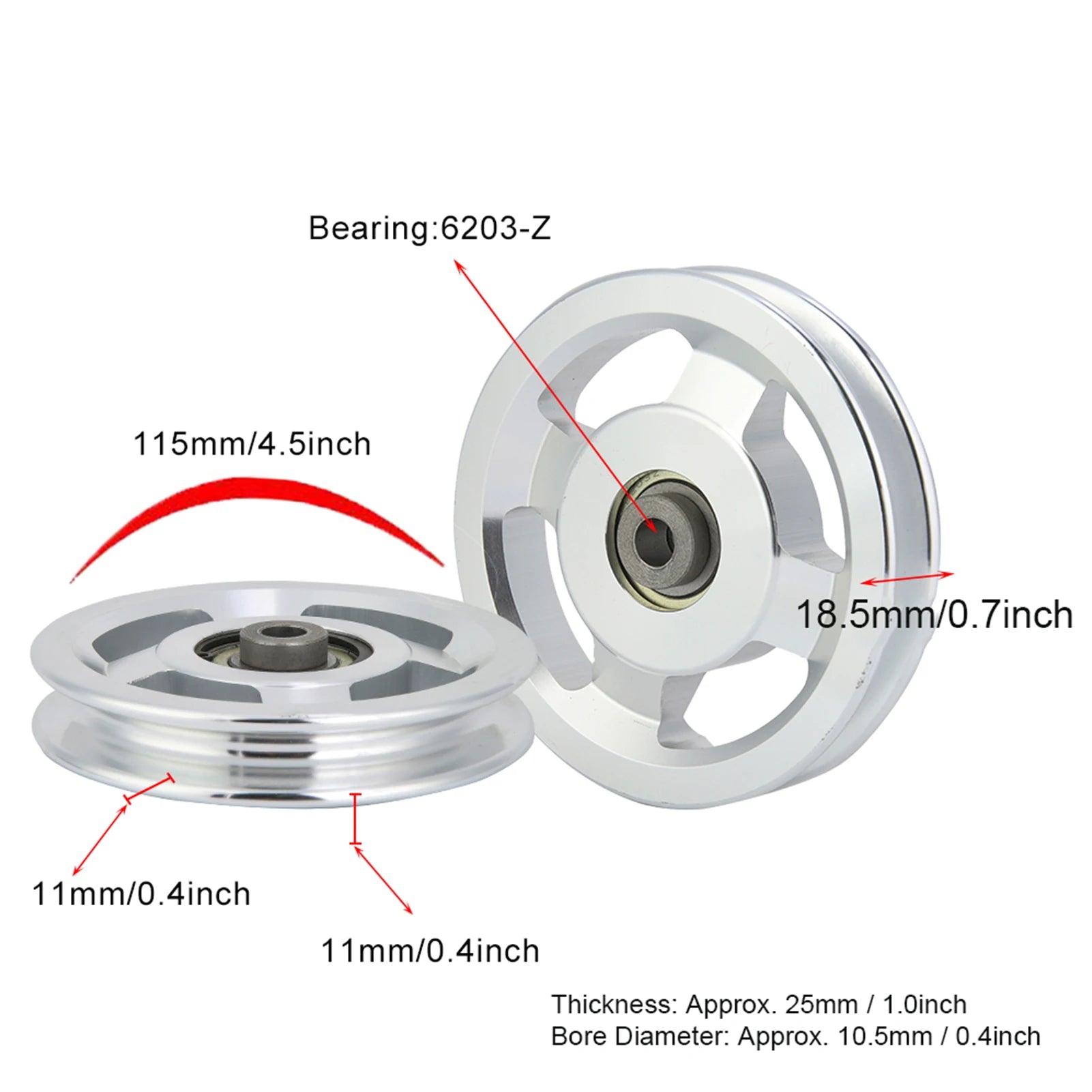 Gym Pulley Aluminium Alloy Fitness Pulley Home Gym Attachments Part Exercise Strength Training Accessory Gym Accessory - GabyFit Goods