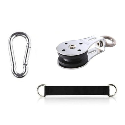 Silent Gym Cable Pulley Rotation 360 Degree Stainless Steel Surface Smooth Durable Attachment for DIY Home Gym Pulley System - GabyFit Goods
