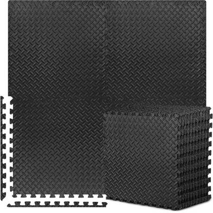Puzzle Exercise Mat 12pcs Interlocking Foam Gym Mats Eva Foam Floor Tiles Protective Flooring Mats For Gym Equipment - GabyFit Goods