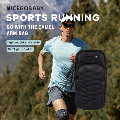 Arm Bag Waterproof sports phone case Money Key Outside Sports Running Fitness Simple Arm Bag with nicegobaby Wrist Bag - GabyFit Goods